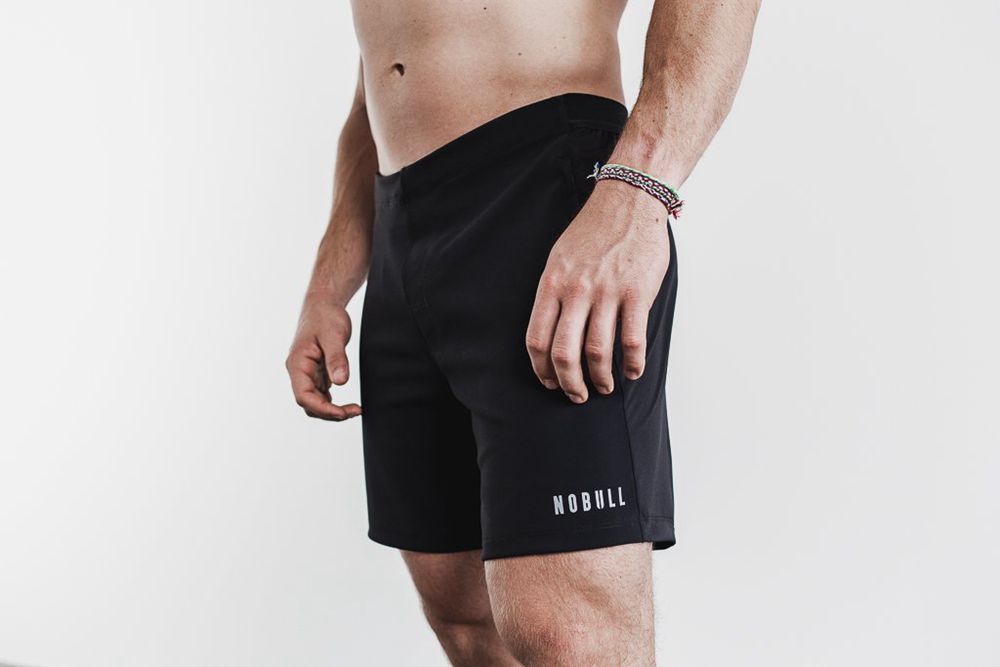 NOBULL Men's Lightweight 7" Shorts - Black - Ireland (3026VQLED)